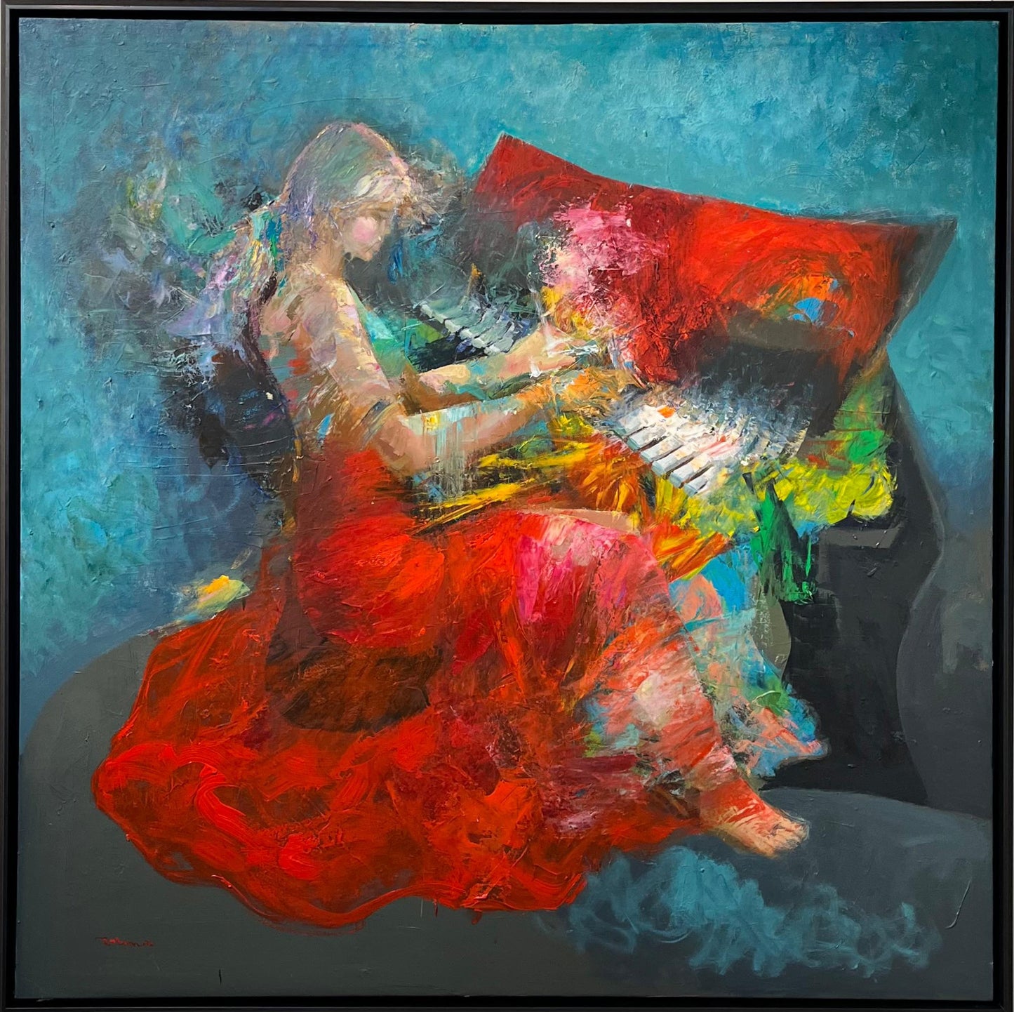 Painting by Jaber Al Sarai 150x150cm - 2026