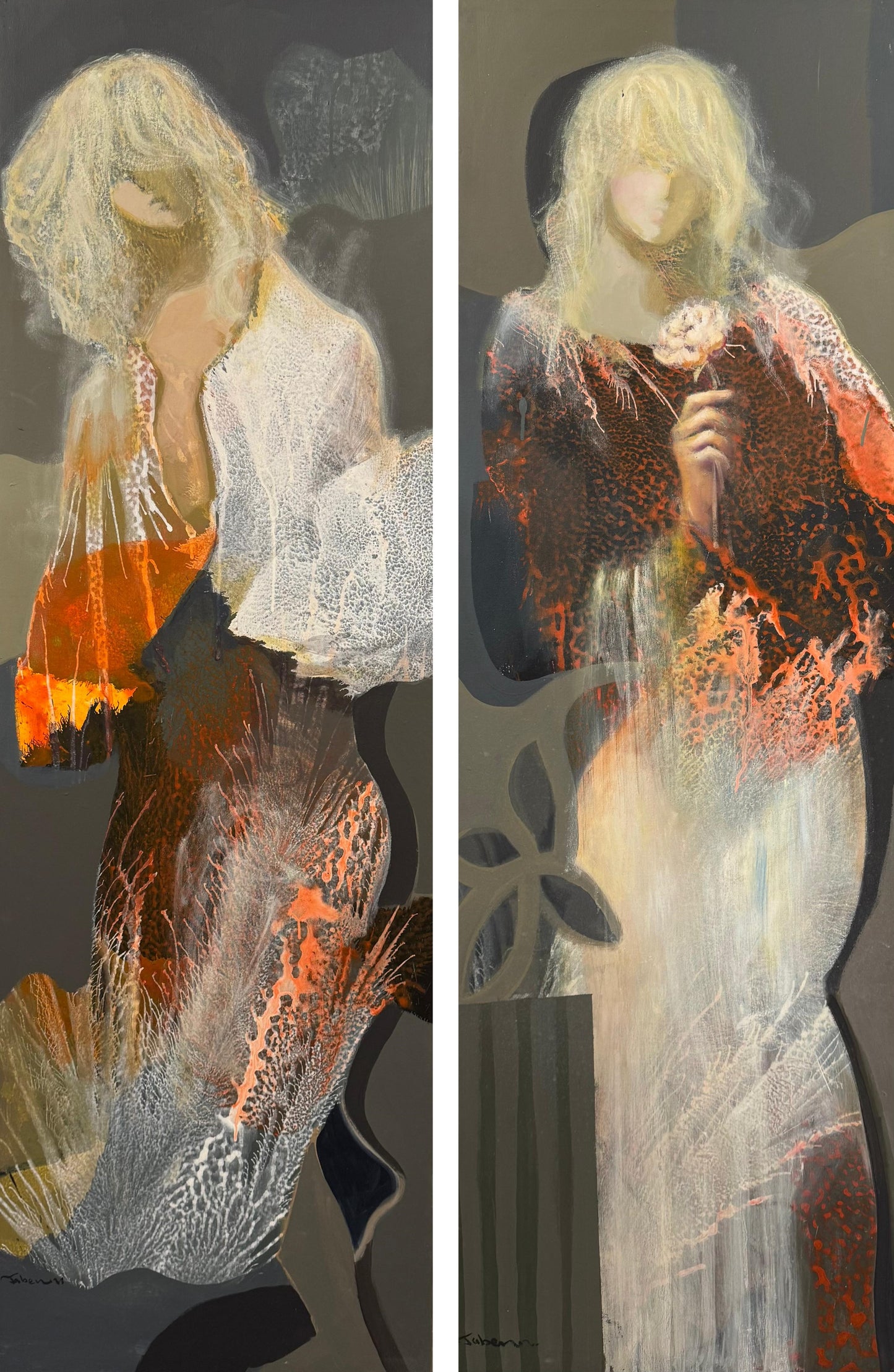 Painting by Jaber Al Sarai 50x150cm - 2021