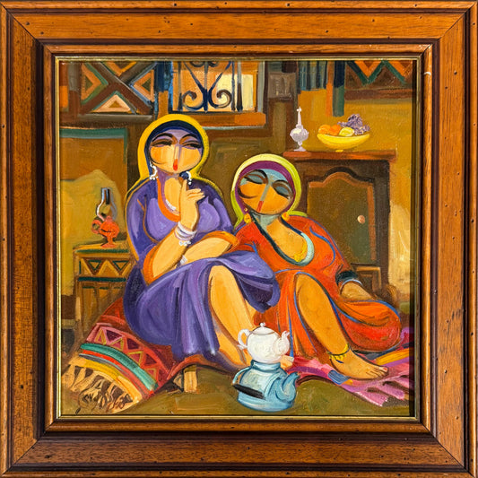 Painting by Shaker Alousi 35x35cm - 2001