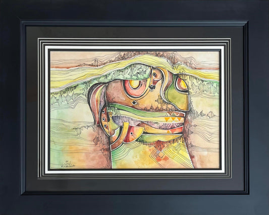 Painting by Rakan Dabdoub 53x37cm - 1986
