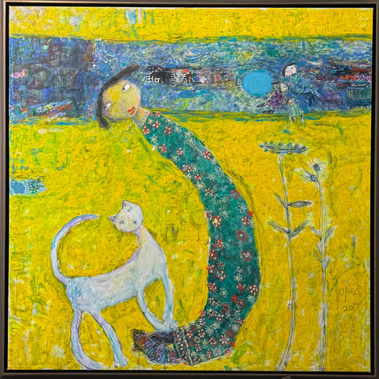 Painting by Yusra Al Abbadi 120x120cm - 2017